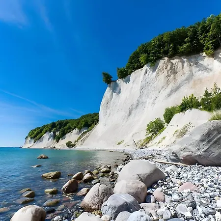 Reetdachhaeuser Gegenueber Hiddensee *